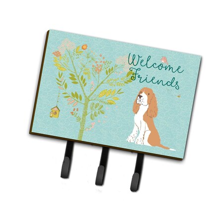 Carolines Treasures Welcome Friends Gold Springer Spaniel Leash or Key Holder, 6 x 2 x 9 in. BB7620TH68